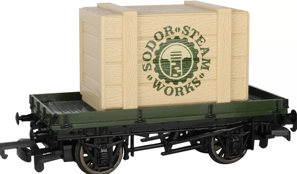 Rolling Stock*Bachmann Trains 1 Plank Wagon With Sodor Steam Works Crate
