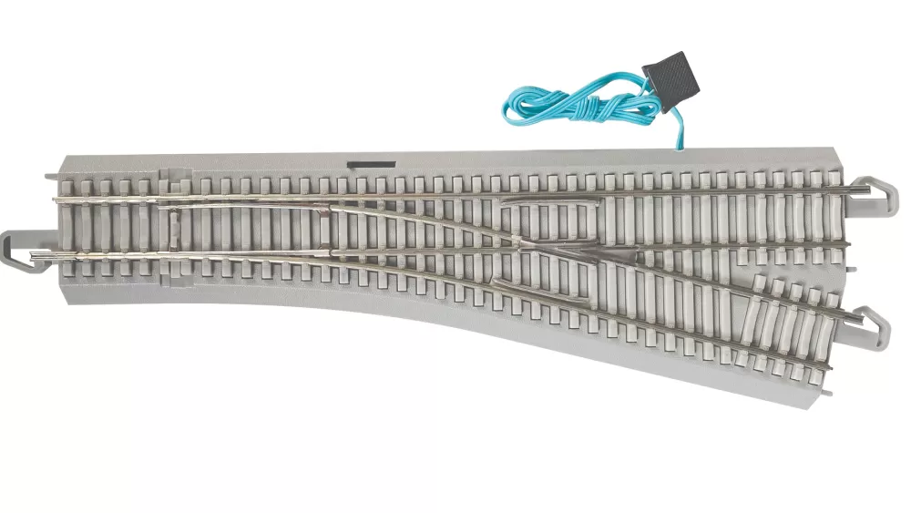 Nickel Silver W/ Gray Roadbed*Bachmann Trains #4 Turnout With Concrete Ties - Right (HO Scale Nickel Silver)