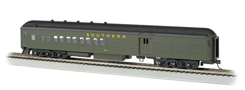 Heavyweight Cars*Bachmann Trains 72' Heavyweight Combine - Southern Railway #654 (Two-Window Baggage Door)