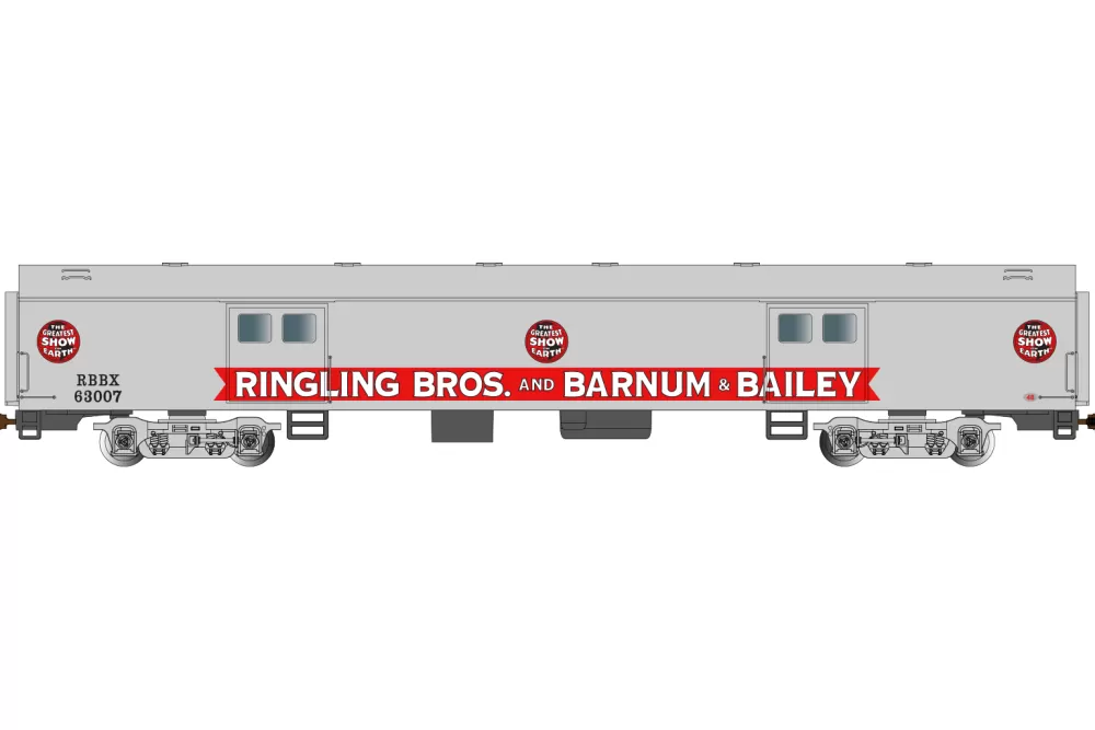 Ringling Bros & Barnum & Bailey™ | Smooth-Side Cars*Bachmann Trains 72' Smooth-Side Baggage Generator Car - Ringling Bros. & Barnum & Bailey™ #63007
