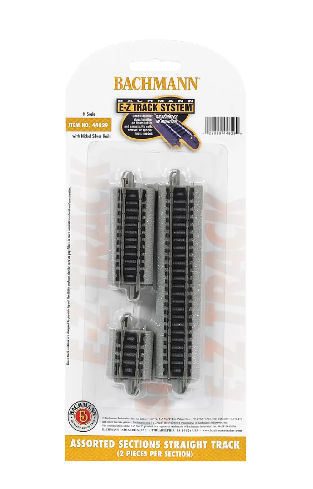 E-Z Track®*Bachmann Trains Assorted Straight Short Sections (N Scale)